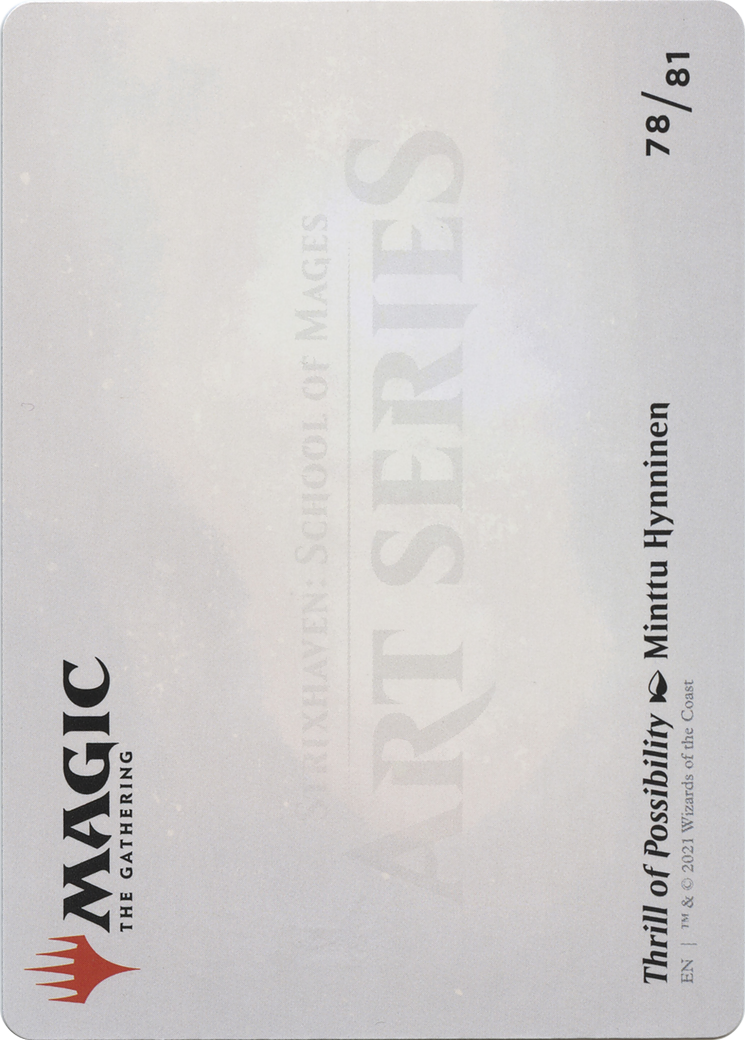 Thrill of Possibility // Thrill of Possibility  [Strixhaven Art Series] (Borderless) Foil