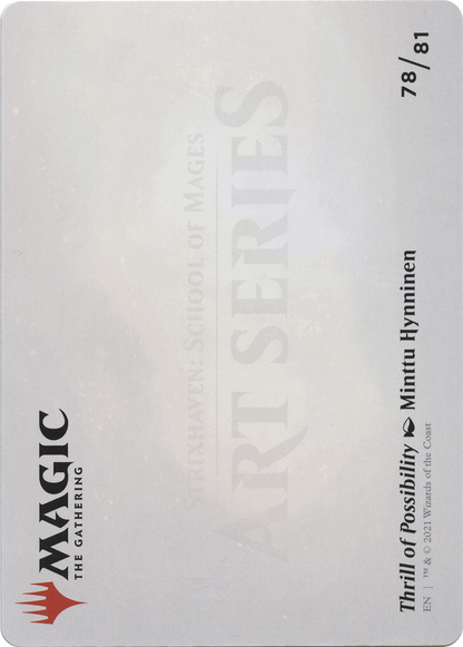 Thrill of Possibility // Thrill of Possibility  [Strixhaven Art Series] (Borderless) Foil