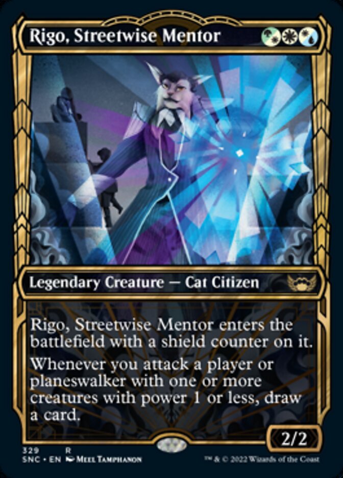 Rigo, Streetwise Mentor (Showcase Golden Age) [Streets of New Capenna] Foil