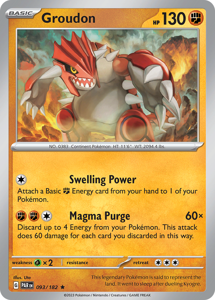 Groudon (093/182) [Scarlet & Violet: Paradox Rift] Reverse Holofoil