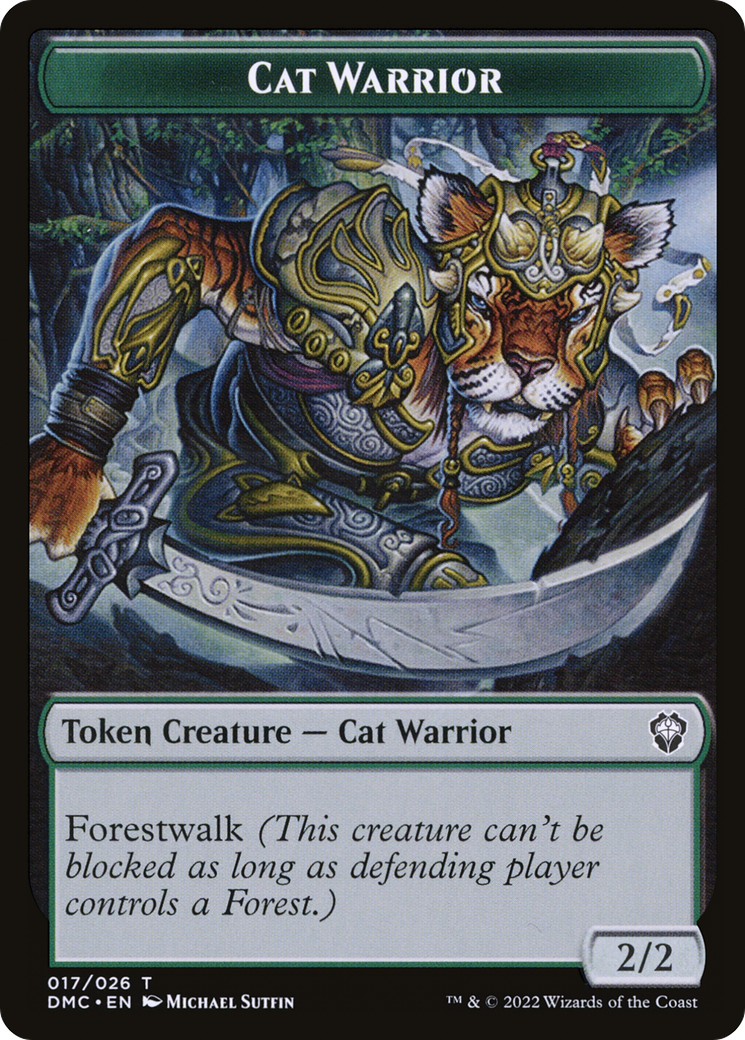 Cat Warrior  [Dominaria United Tokens] Foil