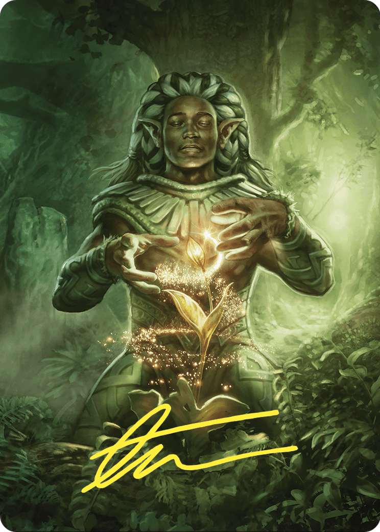 Elvish Mystic // Elvish Mystic  [Commander Masters Art Series] (Borderless)