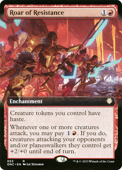 Roar of Resistance (Extended Art) [Phyrexia: All Will Be One Commander] Foil