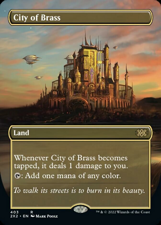 City of Brass (Borderless Alternate Art) [Double Masters 2022] Foil