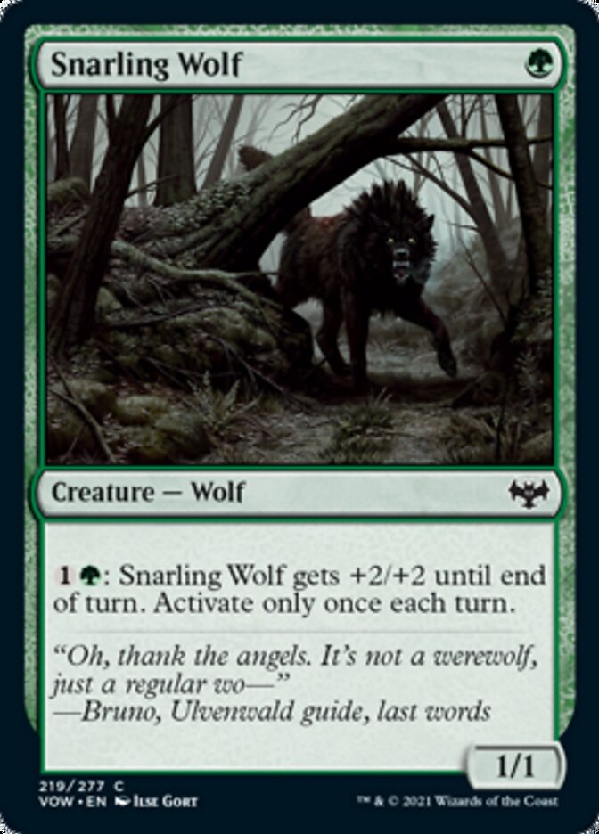 Snarling Wolf [Innistrad: Crimson Vow] Foil