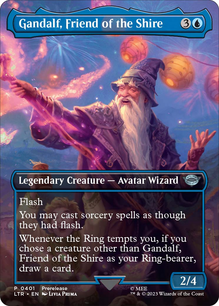 Gandalf, Friend of the Shire (Borderless Alternate Art) [The Lord of the Rings: Tales of Middle-Earth] Foil
