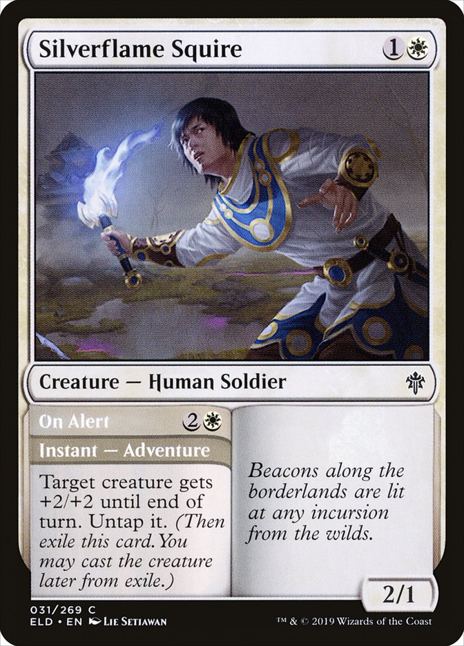 Silverflame Squire // On Alert [Throne of Eldraine] Foil