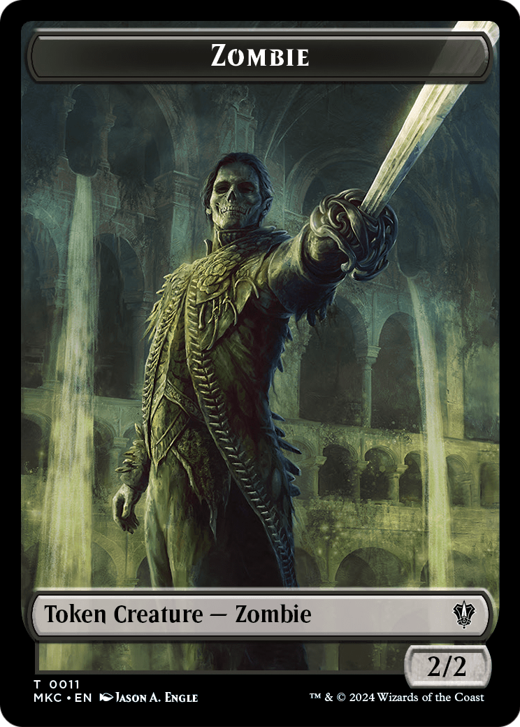 Zombie  [Murders at Karlov Manor Commander Tokens] Foil