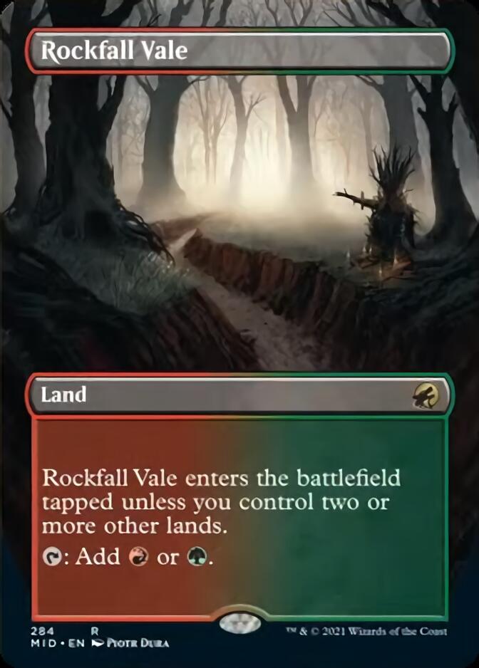 Rockfall Vale (Borderless Alternate Art) [Innistrad: Midnight Hunt] Foil
