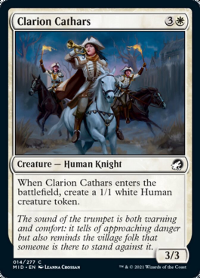 Clarion Cathars [Innistrad: Midnight Hunt] Foil