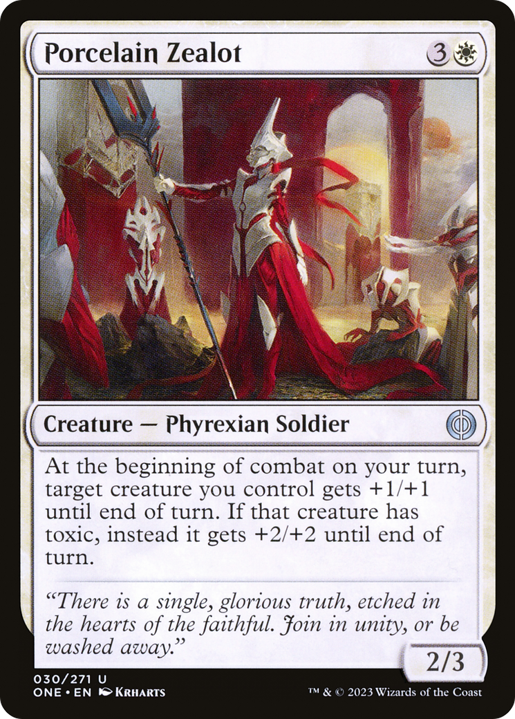 Porcelain Zealot [Phyrexia: All Will Be One] Foil