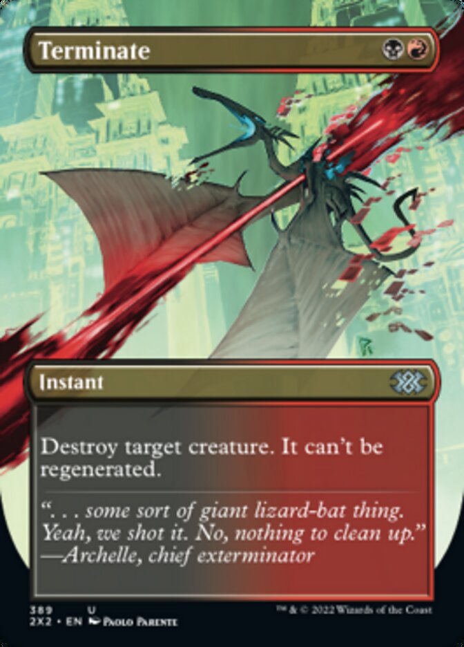 Terminate (Borderless Alternate Art) [Double Masters 2022] Foil
