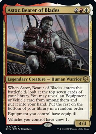 Astor, Bearer of Blades (Promo Pack) [Dominaria United Promos] Foil