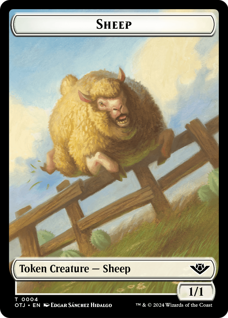 Sheep  [Outlaws of Thunder Junction Tokens] Foil