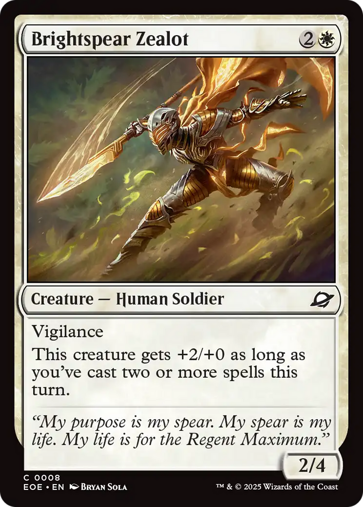 Brightspear Zealot [Edge of Eternities] Foil