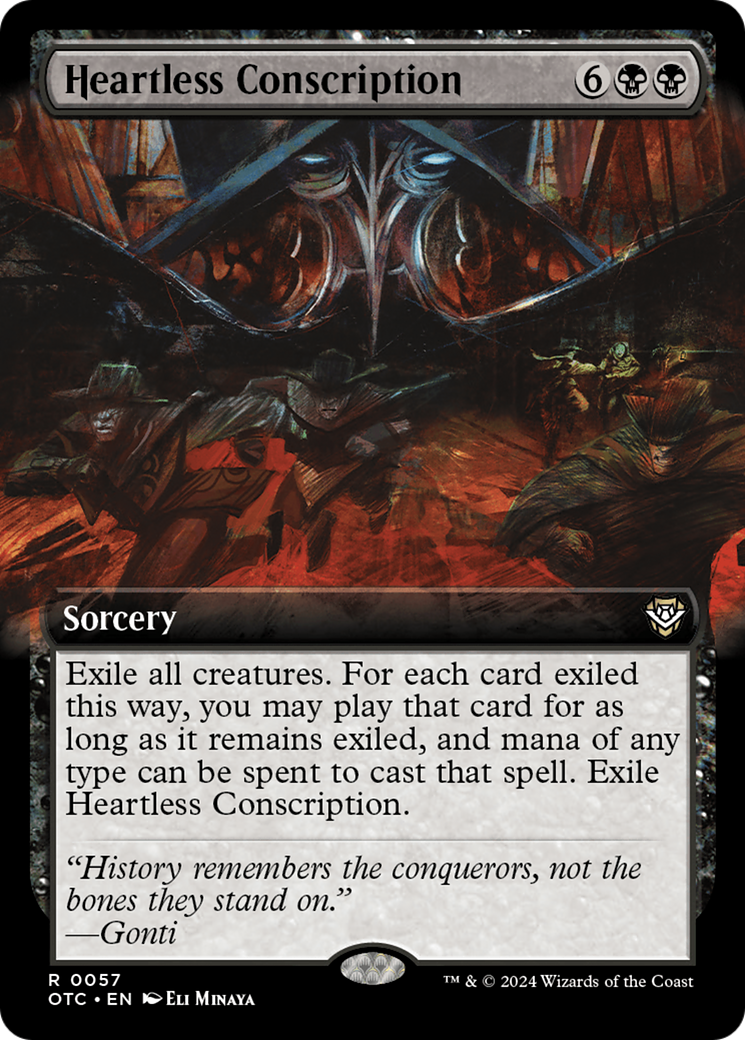 Heartless Conscription (Extended Art) [Outlaws of Thunder Junction Commander] Foil