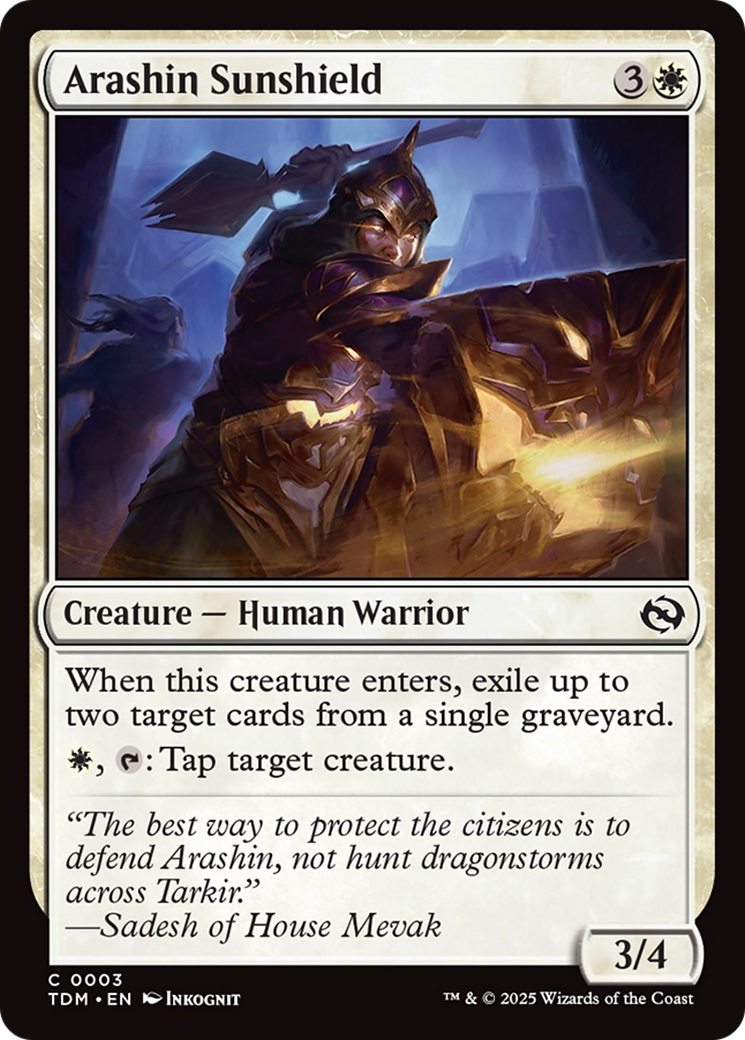 Arashin Sunshield [Tarkir: Dragonstorm] Foil