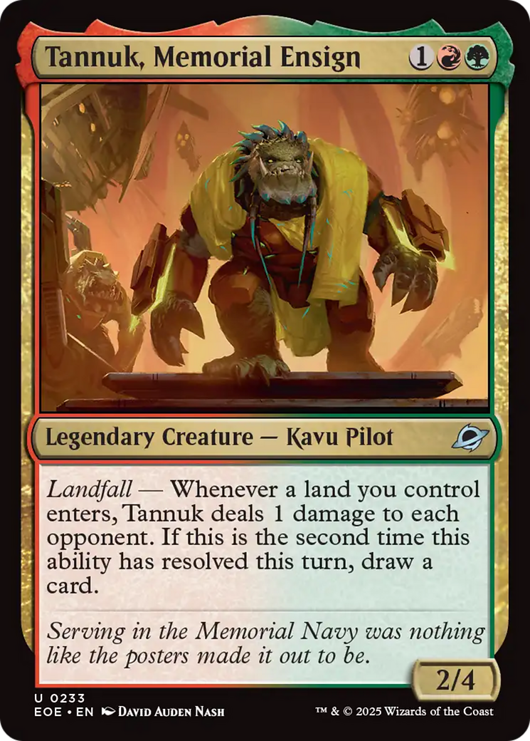 Tannuk, Memorial Ensign [Edge of Eternities] Foil