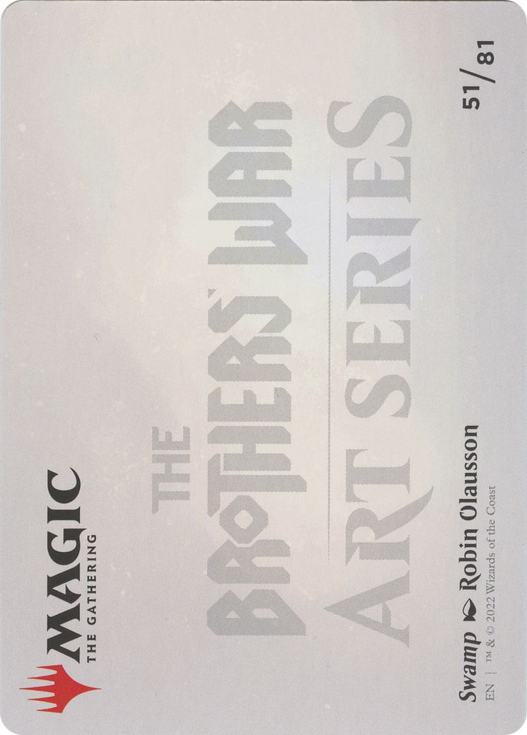 Swamp // Swamp  [The Brothers' War Art Series] (Borderless) Foil