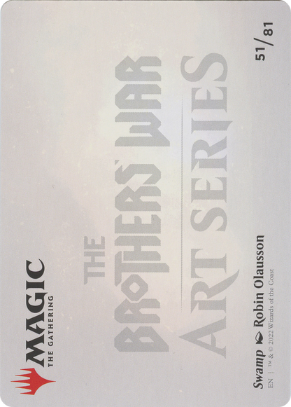 Swamp // Swamp  [The Brothers' War Art Series] (Borderless) Foil