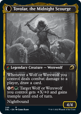 Tovolar, Dire Overlord // Tovolar, the Midnight Scourge [Innistrad: Double Feature] Foil