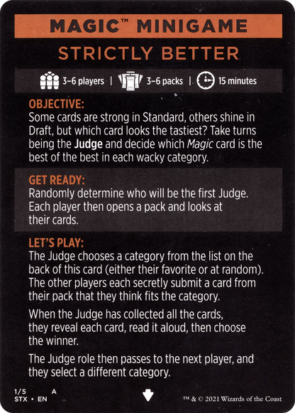 Strictly Better // Strictly Better (cont'd)  [Strixhaven: School of Mages Minigames] Foil