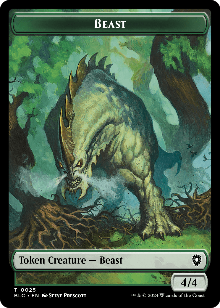 Beast  [Bloomburrow Commander Tokens] Foil