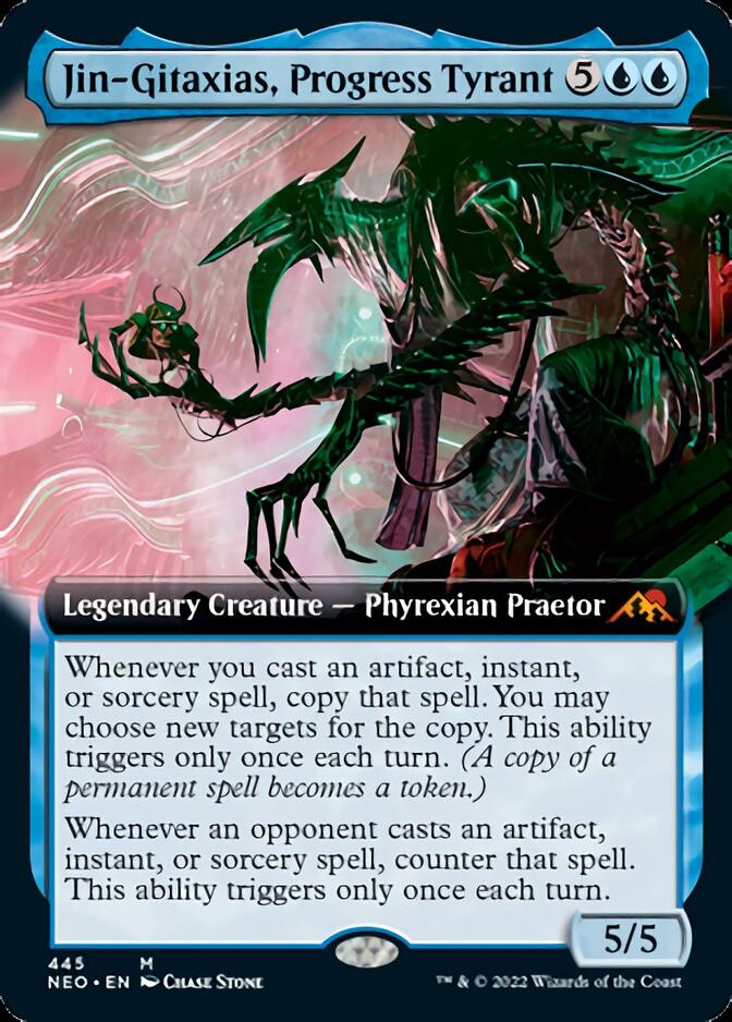 Jin-Gitaxias, Progress Tyrant (Extended Art) [Kamigawa: Neon Dynasty] Foil