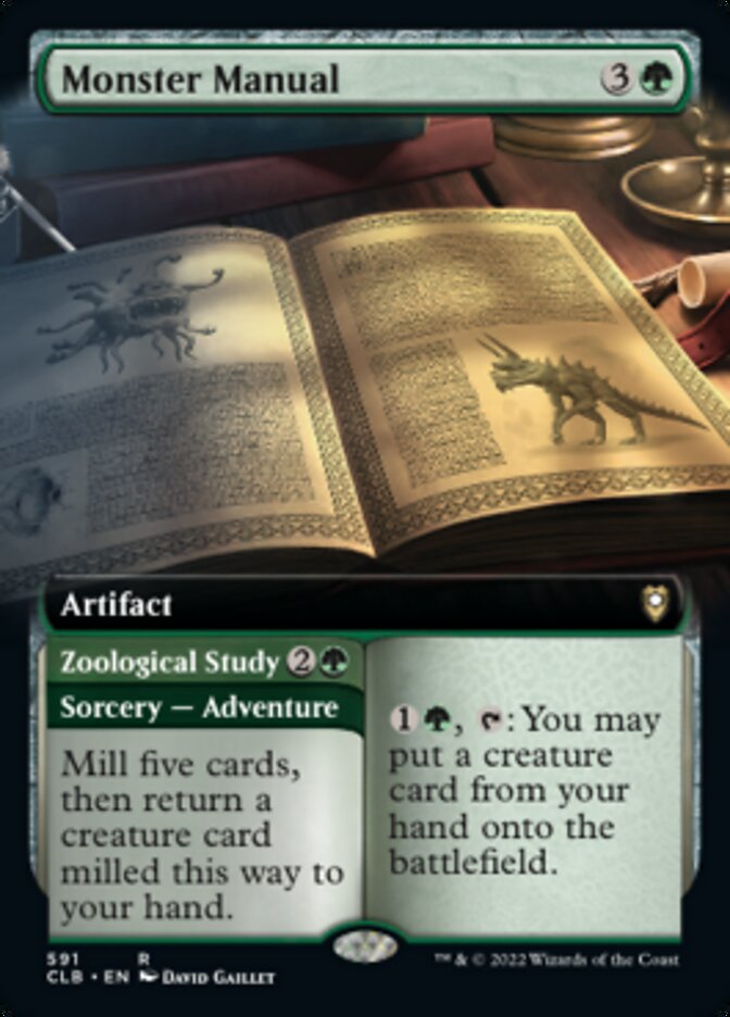 Monster Manual // Zoological Study (Extended Art) [Commander Legends: Battle for Baldur's Gate] Foil