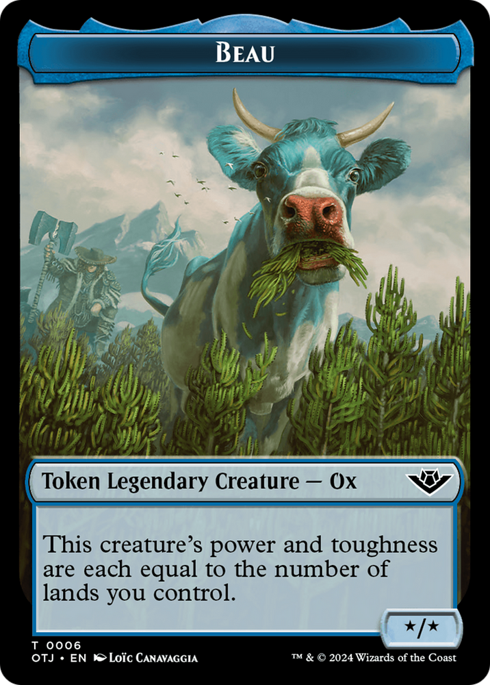 Treasure // Beau Double-Sided Token [Outlaws of Thunder Junction Tokens]