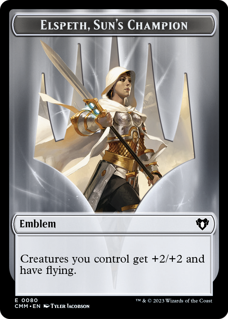 Elspeth, Sun's Champion Emblem  [Commander Masters Tokens] Foil