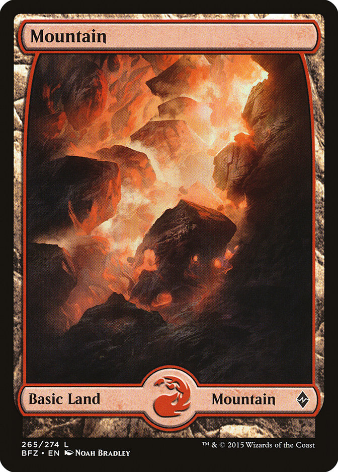 Mountain (265) (Full Art) [Battle for Zendikar] Foil