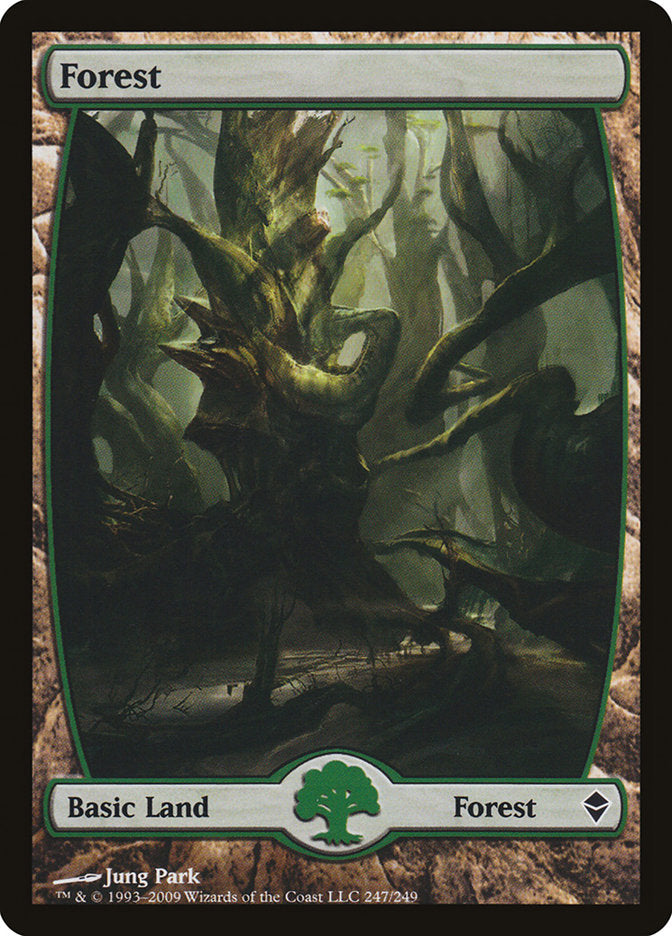 Forest (247) [Zendikar] Foil