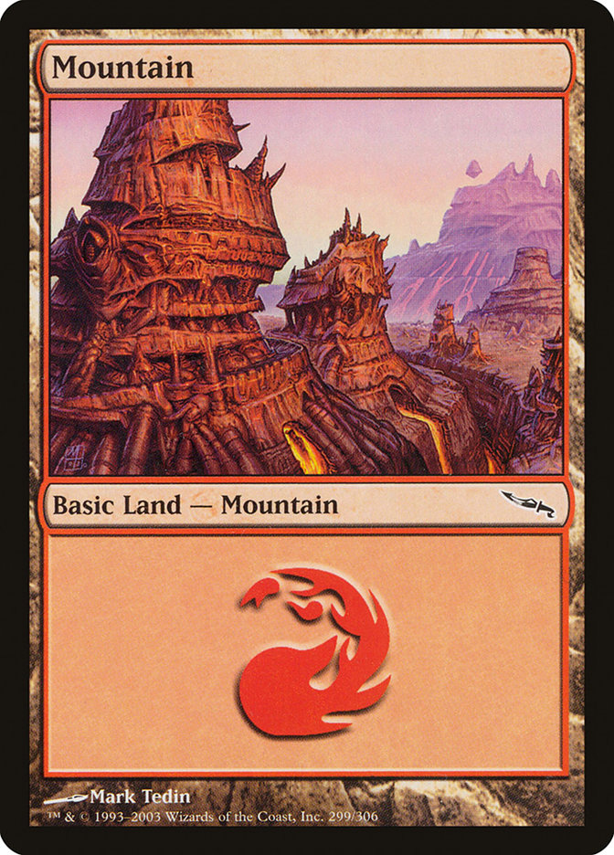 Mountain (299) [Mirrodin] Foil