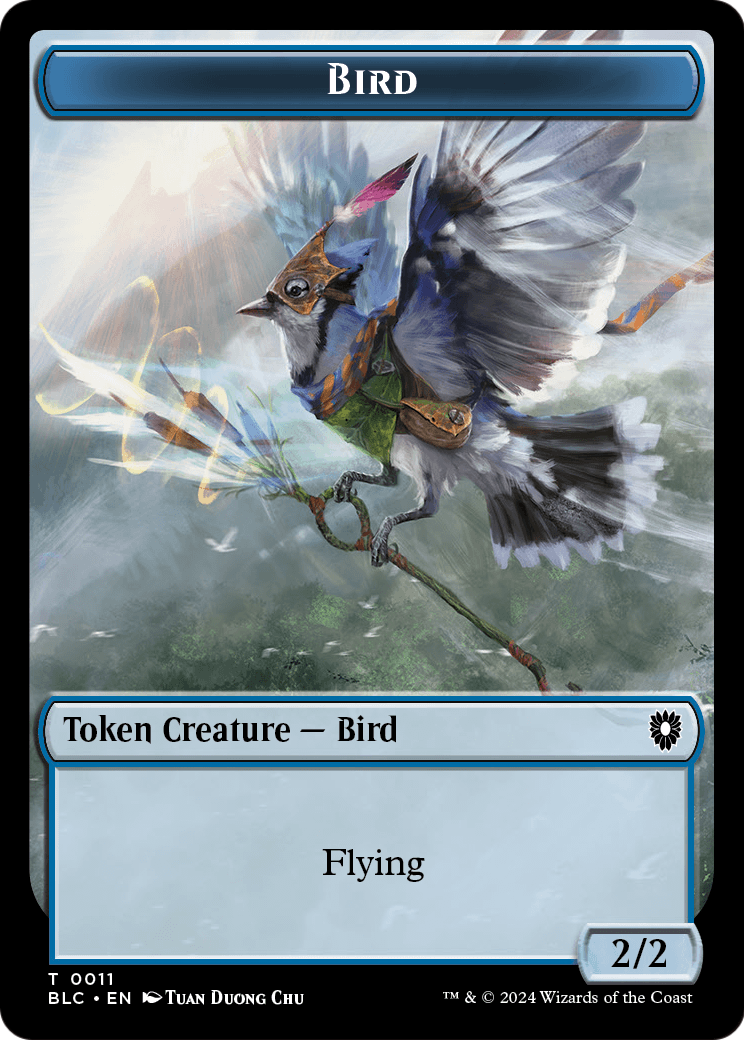 Bird  [Bloomburrow Commander Tokens] Foil