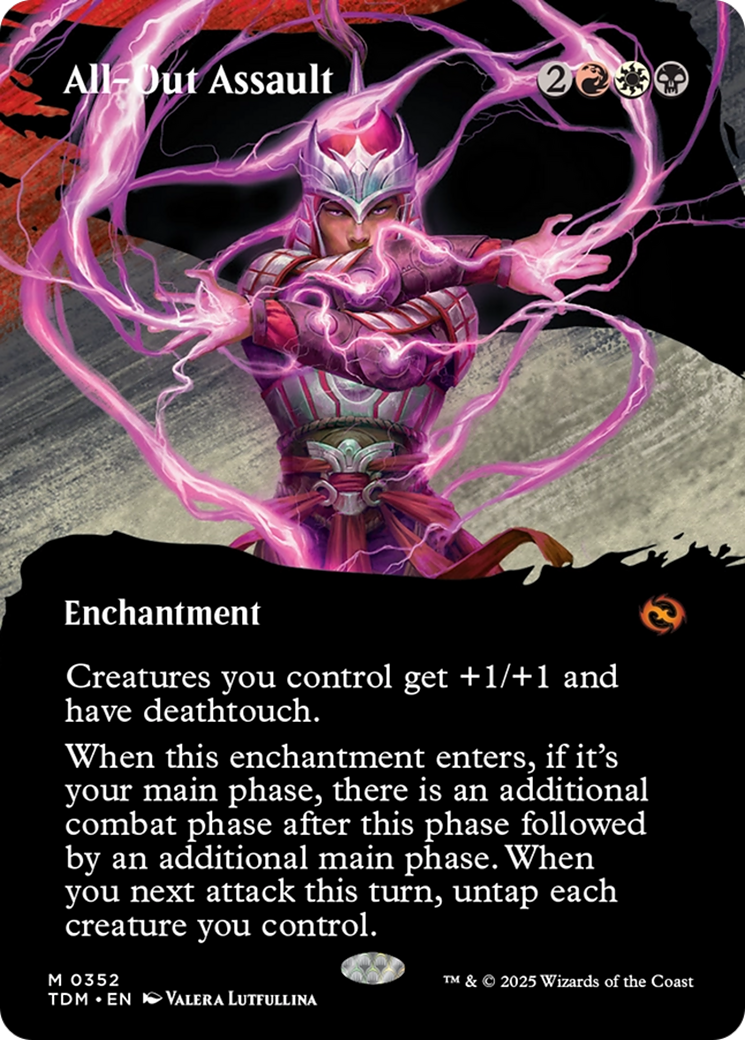All-Out Assault (Borderless) [Tarkir: Dragonstorm] Foil