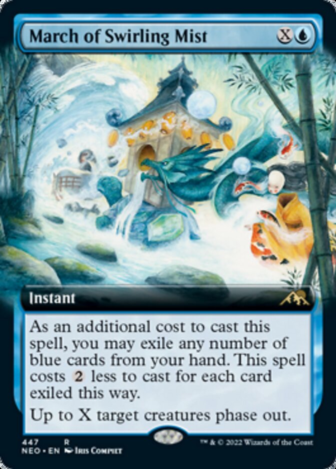 March of Swirling Mist (Extended Art) [Kamigawa: Neon Dynasty] Foil