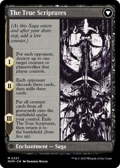 Sheoldred // The True Scriptures (Showcase Planar Booster Fun) [March of the Machine] Foil
