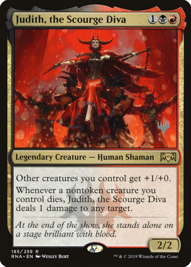 Judith, the Scourge Diva (Promo Pack) [Ravnica Allegiance Promos] Foil