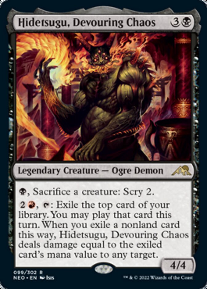 Hidetsugu, Devouring Chaos [Kamigawa: Neon Dynasty] Foil