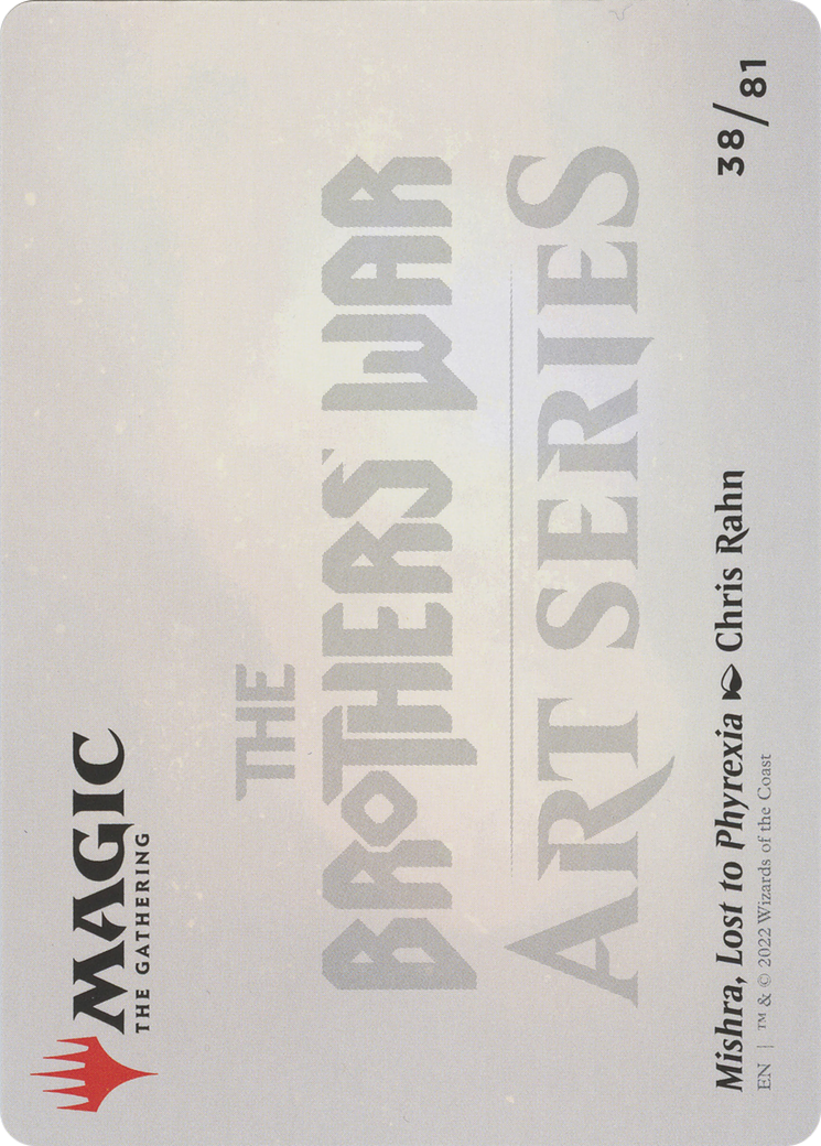 Mishra, Lost to Phyrexia // Mishra, Lost to Phyrexia  [The Brothers' War Art Series] (Borderless) Foil