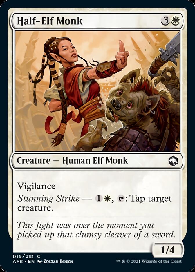 Half-Elf Monk [Dungeons & Dragons: Adventures in the Forgotten Realms] Foil