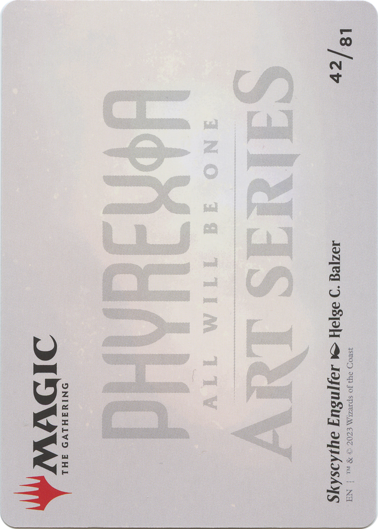 Skyscythe Engulfer // Skyscythe Engulfer  [Phyrexia: All Will Be One Art Series] (Borderless) Foil