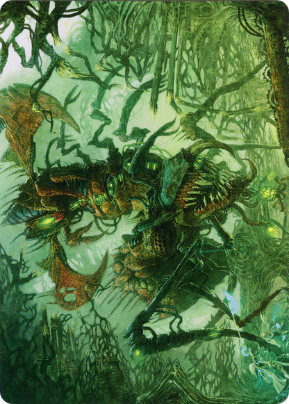 Skyscythe Engulfer // Skyscythe Engulfer  [Phyrexia: All Will Be One Art Series] (Borderless) Foil