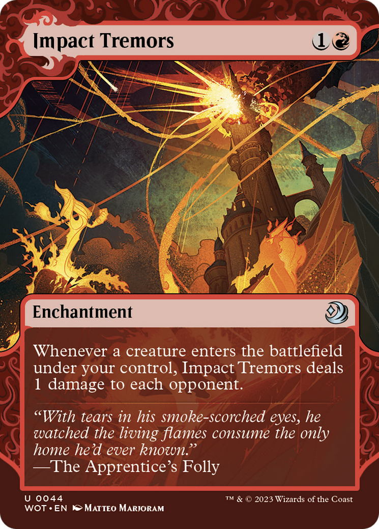 Impact Tremors  [Wilds of Eldraine: Enchanting Tales]: (Showcase) (Borderless)