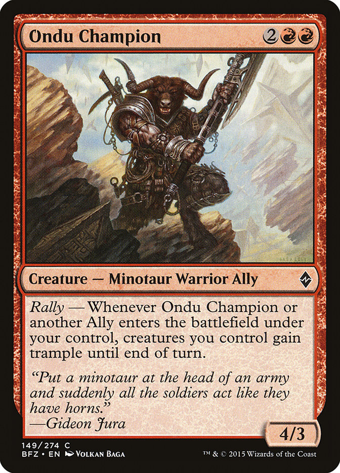 Ondu Champion [Battle for Zendikar] Foil