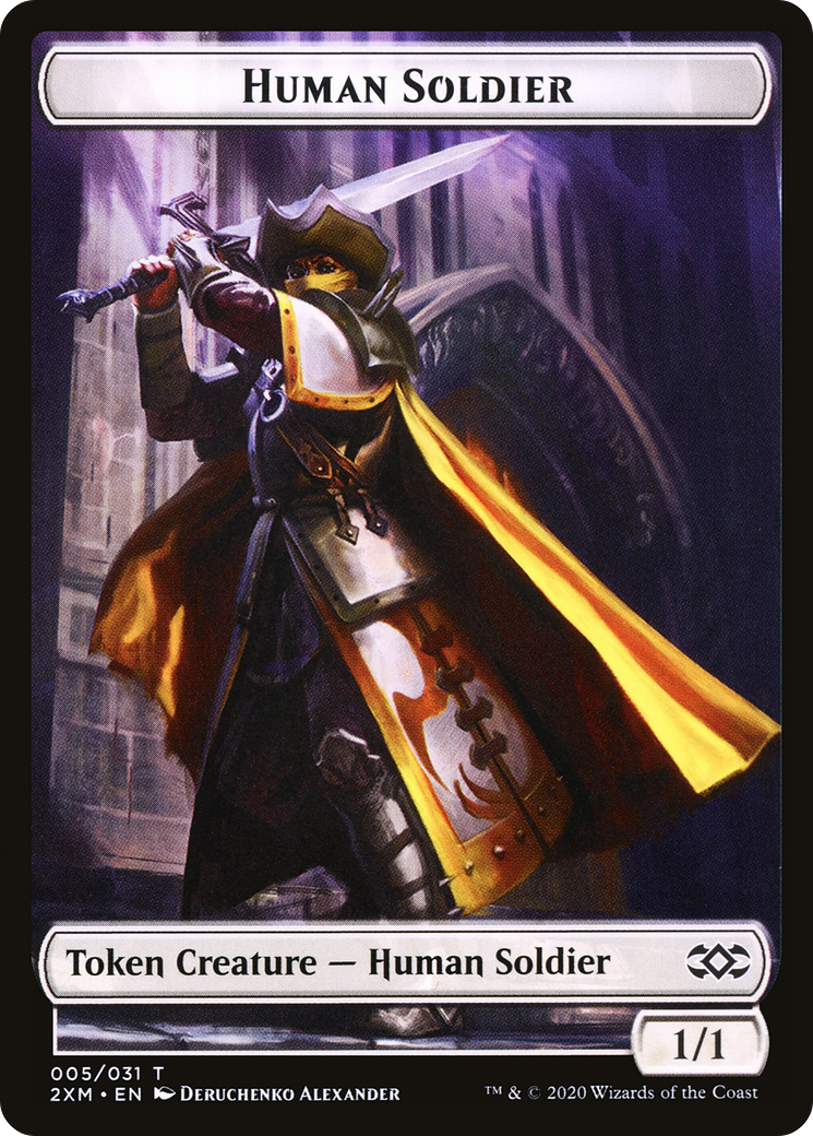 Human Soldier  [Double Masters Tokens] Foil