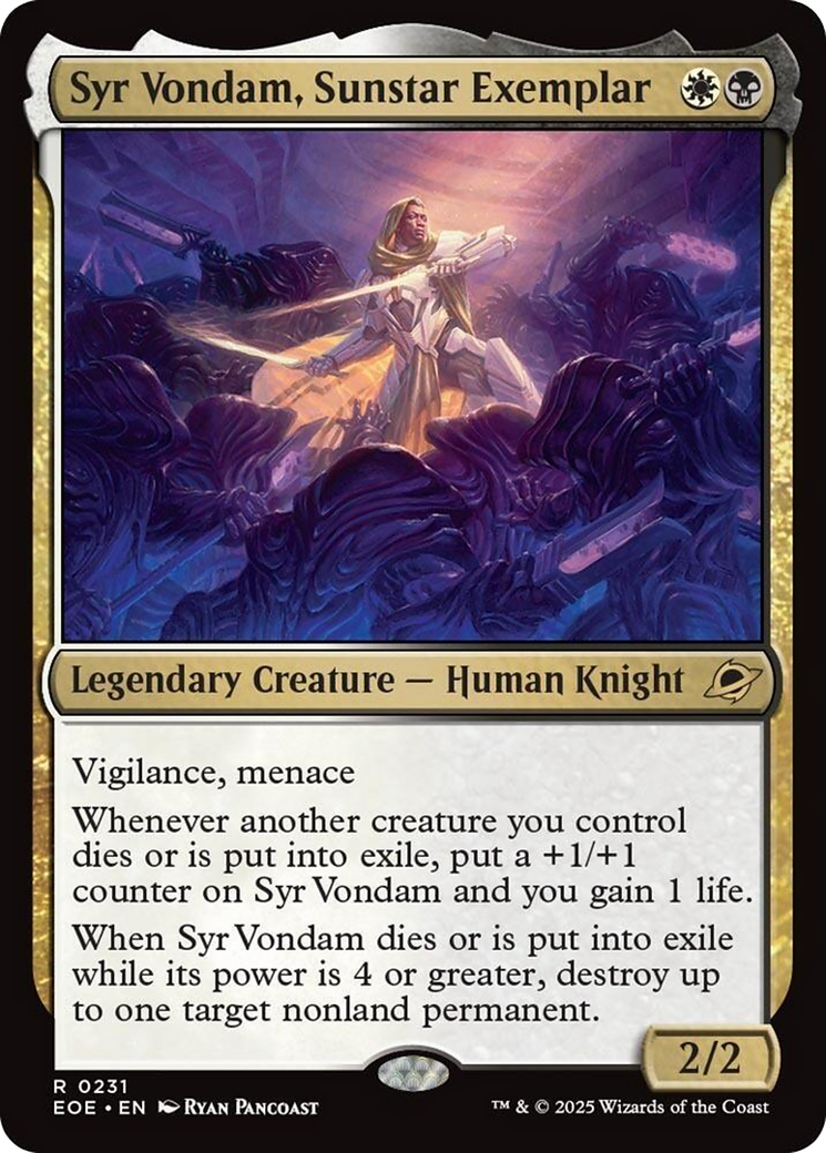 Syr Vondam, Sunstar Exemplar [Edge of Eternities] Foil