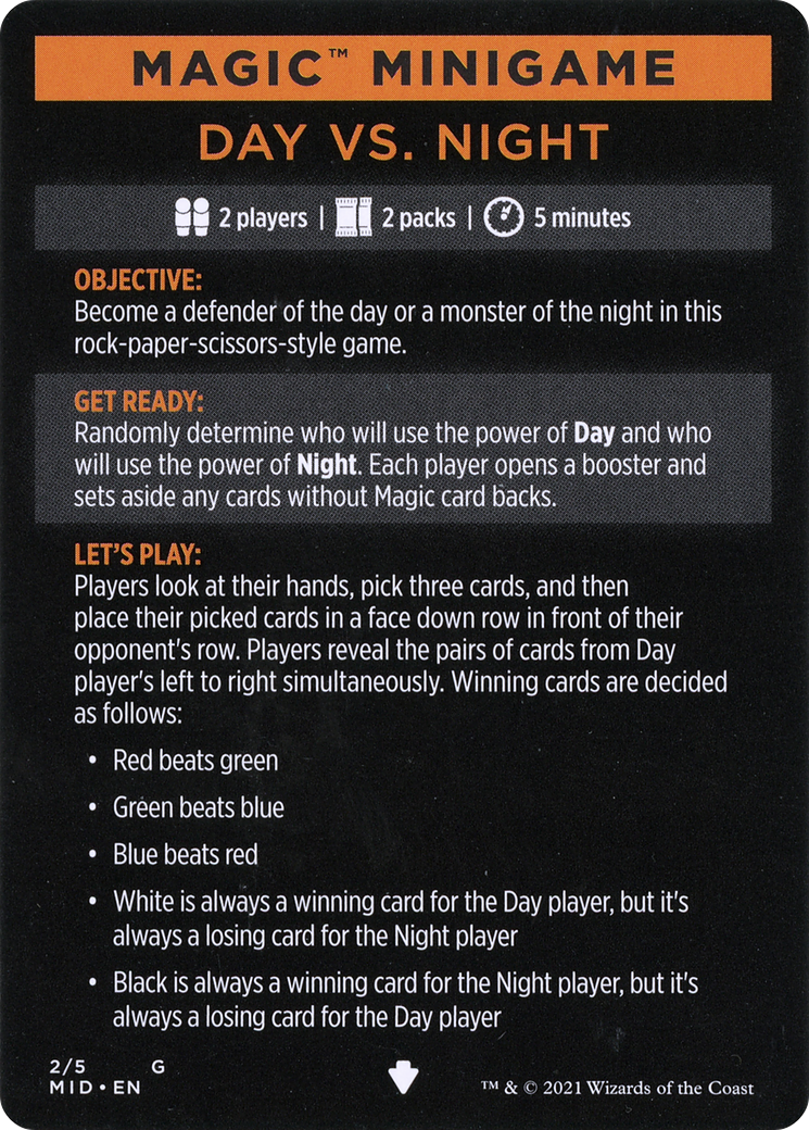 Day Vs. Night // Day vs. Night (cont'd)  [Innistrad: Midnight Hunt Minigames] Foil