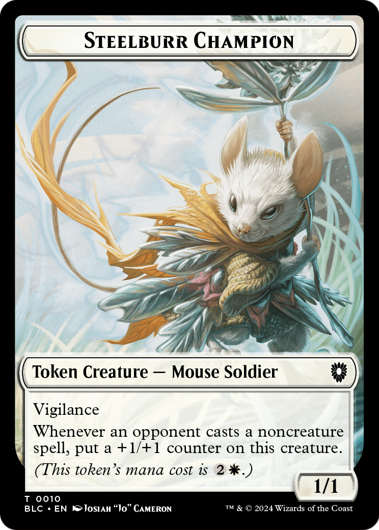 Steelburr Champion  [Bloomburrow Commander Tokens] Foil